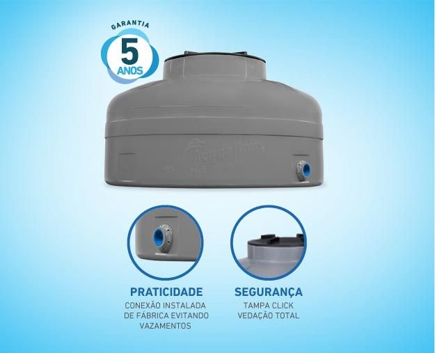 TANQUE ACQUALIMP FACIL INSTALACAO (CINZA)...