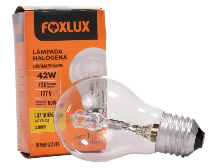 LAMPADA HALOGENA CLASSICA 42W 127V - FOXLUX