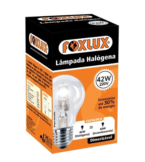 LAMPADA HALOGENA CLASSICA 42W 220V - FOXLUX