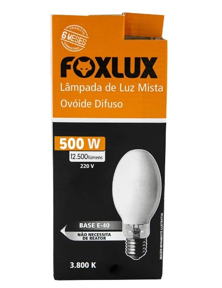 LAMPADA MISTA 500W 220V BOCAL E40 - FOXLUX