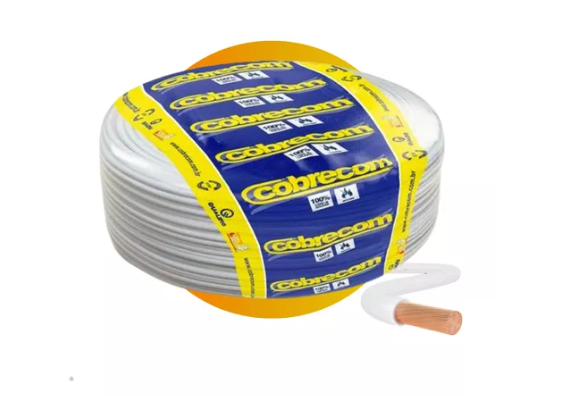 CABO FLEXICOM 2,5MM ROLO 100MT BRANCO - C...