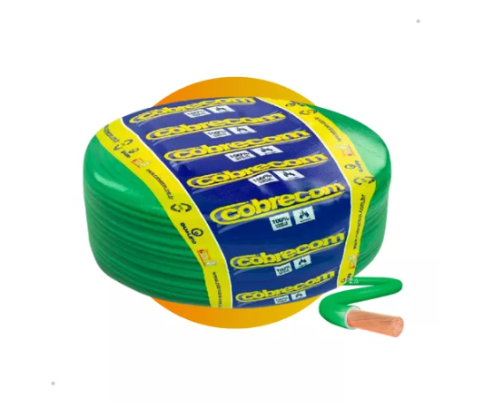 CABO FLEXICOM 6,00MM ROLO 100MT VERDE - C...